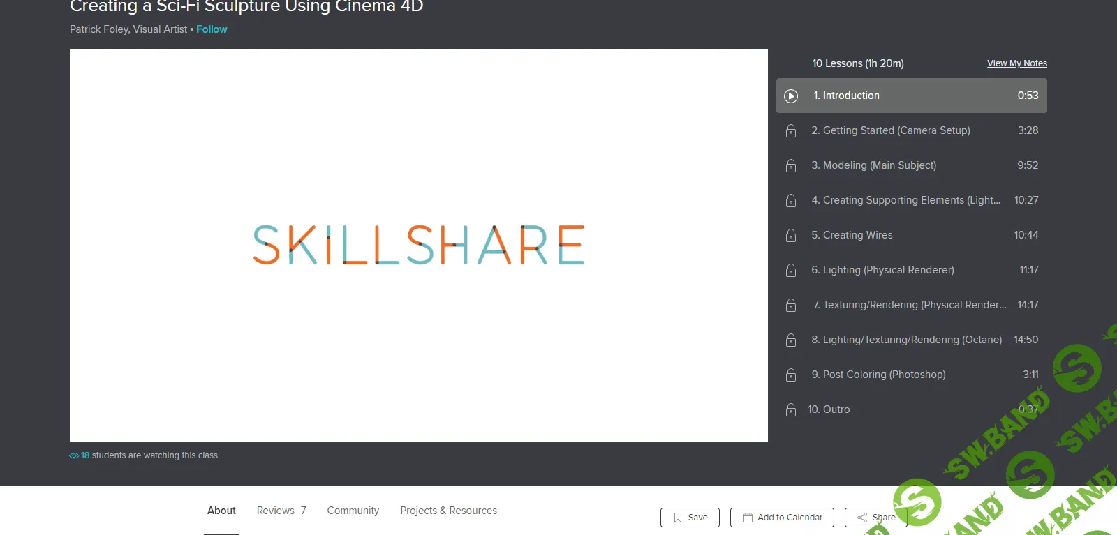 [Skillshare] Creating a Sci-Fi Sculpture Using Cinema 4D