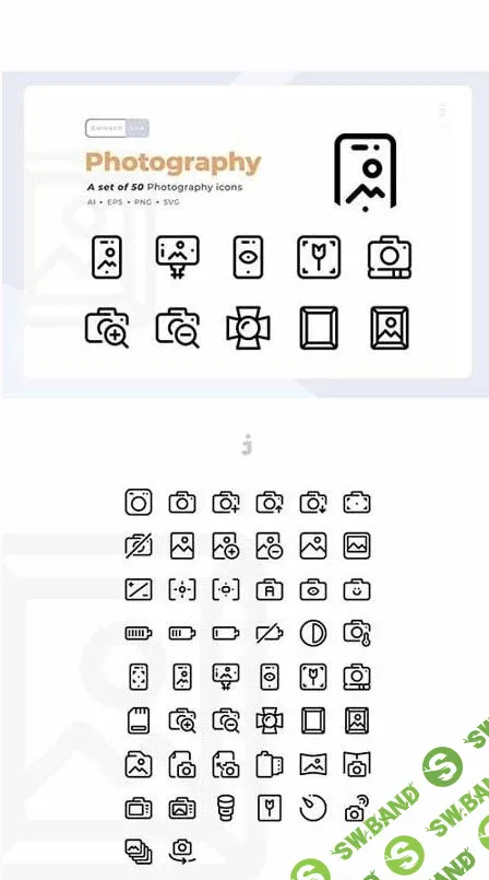 Smoothline - 50 Photography icon set
