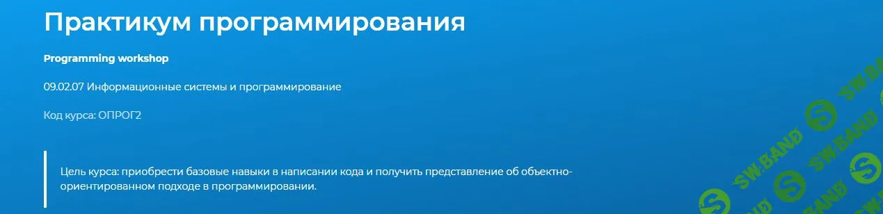 [specialist] Практикум программирования (2020)