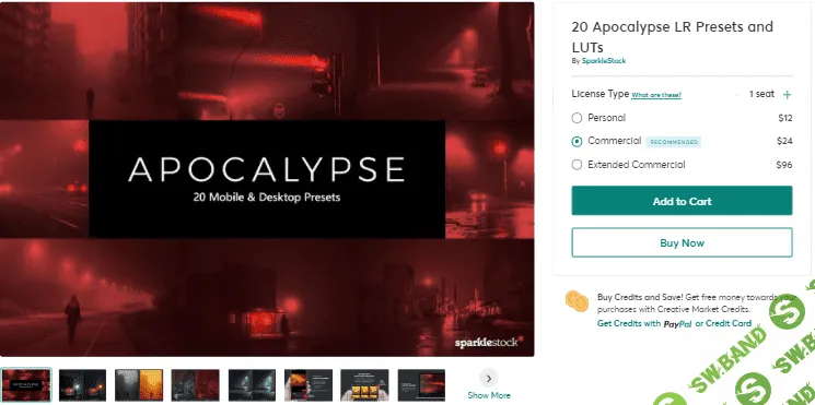 [Сreativemarket] 20 Apocalypse LR Presets and LUTs (2020)
