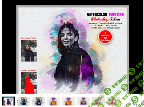 [Сreativemarket] Watercolor Painting Photoshop Action (2020)