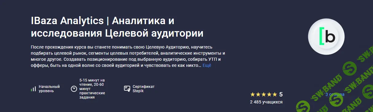 [Stepik] Аналитика и исследования Целевой аудитории (2023)