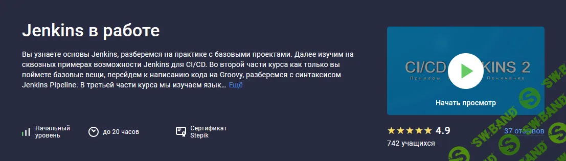 [Stepik, Evgeniy Lestopadov] Jenkins в работе (2025)