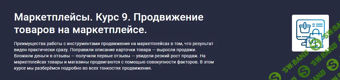 [Stepik] Маркетплейсы. Курс 9. Продвижение товаров на маркетплейсе. (2023)