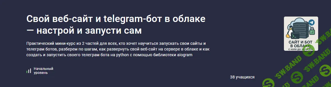 [Stepik, Ринат Минязев] Свой веб-сайт и telegram-бот в облаке — настрой и запусти сам (2025)