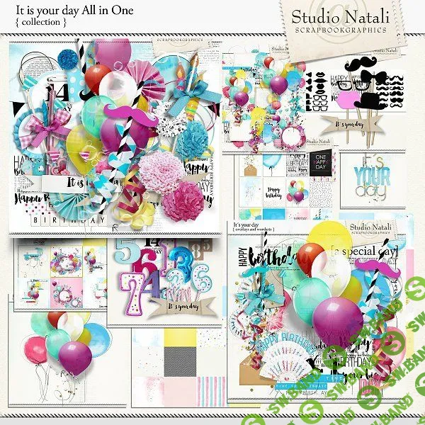 [Studio Natali] Скрап-набор ко дню рождения It Is Your Day
