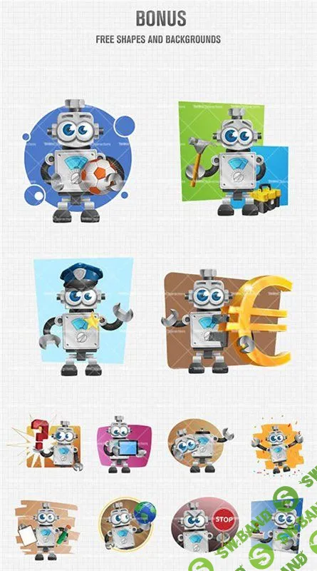 Суперграфика Vintage robot cartoon character