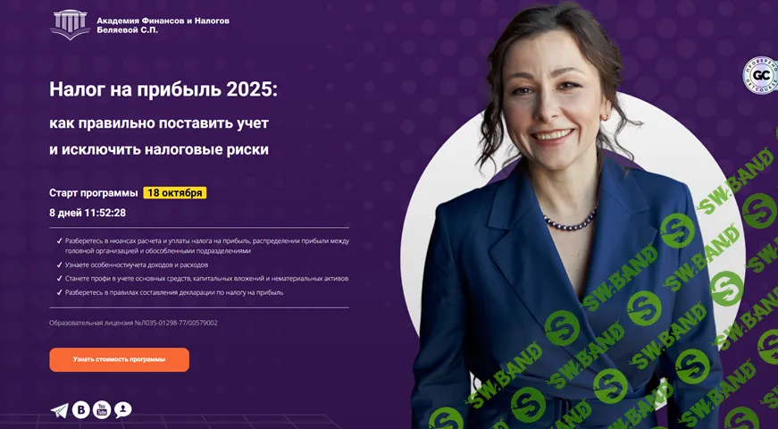 [Светлана Беляева] Налог на прибыль 2025: как правильно поставить учет и исключить налоговые риски (2025)