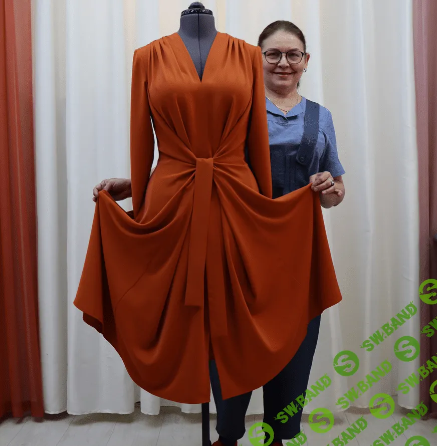 [Тамара Тимофеева] [Шитье] Шелковое платье "Мила" двойной запах (2021)