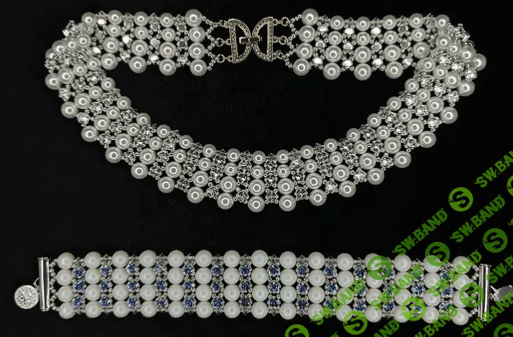 [tatianaakhtiamova1982] Жемчужный браслет и колье "Завтрак у Тиффани" (2023)