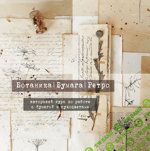 [Татьяна Крук] [Бумага] Ботаника. Бумага. Ретро. Курс по работе с бумагой и сухоцветами (2022)