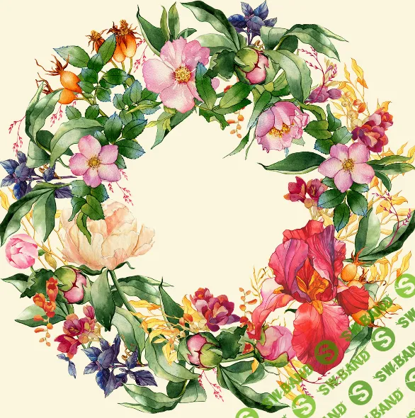 [Татьяна Ширбидова] Акварельная коммерческая иллюстрация – Цветы