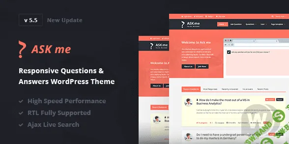 [ThemeForest] Ask Me v5.6 - шаблон вопросы & ответы для WordPress