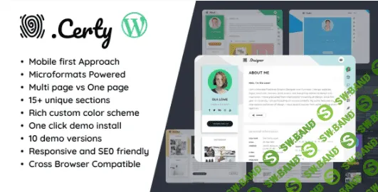 [themeforest] Certy v1.5.4 - Creative Resume, CV & vCard (2021)