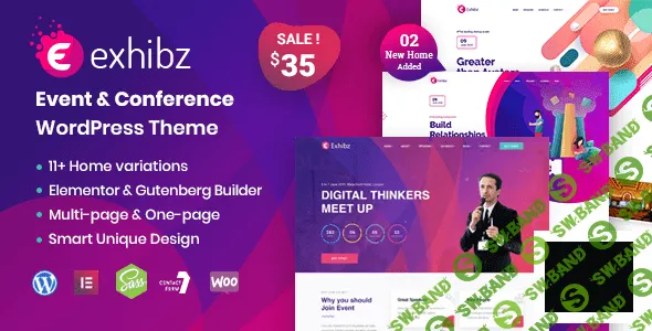 [ThemeForest] Exhibz v2.1.5 - тема конференции WordPress