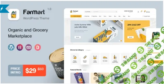 [themeforest] Farmart v1.0.0 - тема WordPress для органической и продуктовой торговой площадки (2022)