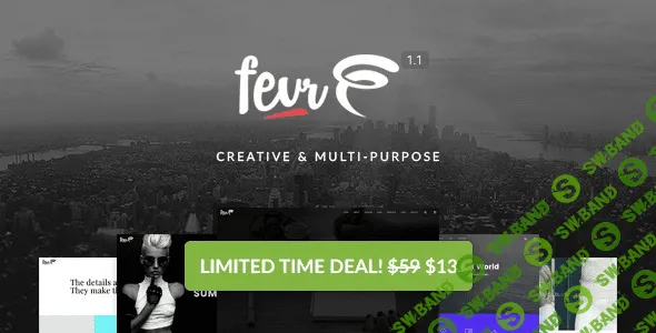 [themeforest] Fevr v1.2.7 — креативный многоцелевой WordPress шаблон