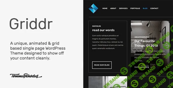 [ThemeForest] Griddr v1.0.4 - Animated Grid Creative WordPress Theme