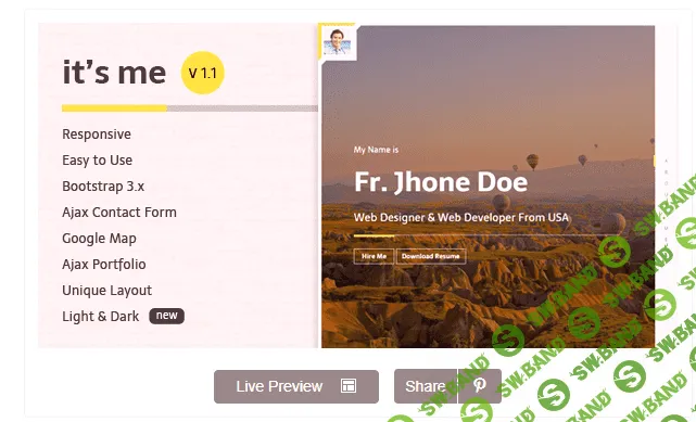 [themeforest] IT’S ME V1.1 – PERSONAL RESUME AND PORTFOLIO - (2018)