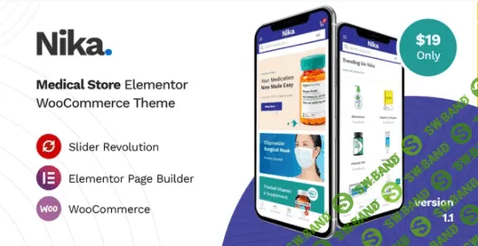 [themeforest] Nika v1.1.2 - медицинская тема Elementor WooCommerce (2021)