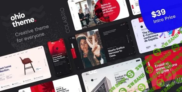 [themeforest] Ohio v1.0.4 NULLED - креативное портфолио и агентство WordPress тема