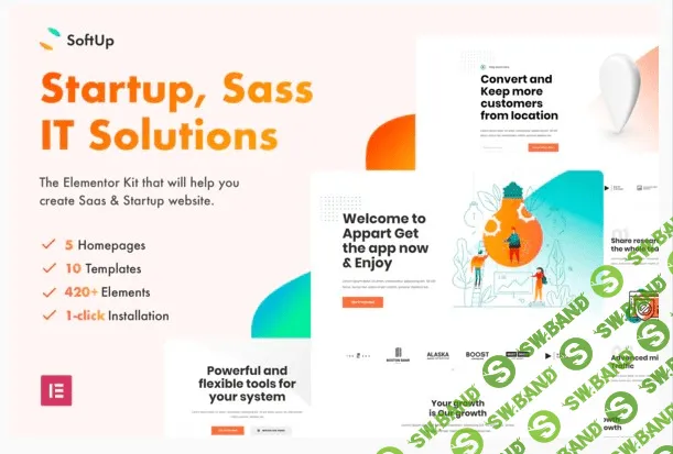 [Themeforest] SoftUp - Saas & Startup Elementor Templates