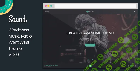 [themeforest] Sound Music Theme v1.1 — премиум тема для музыкальных сайтов