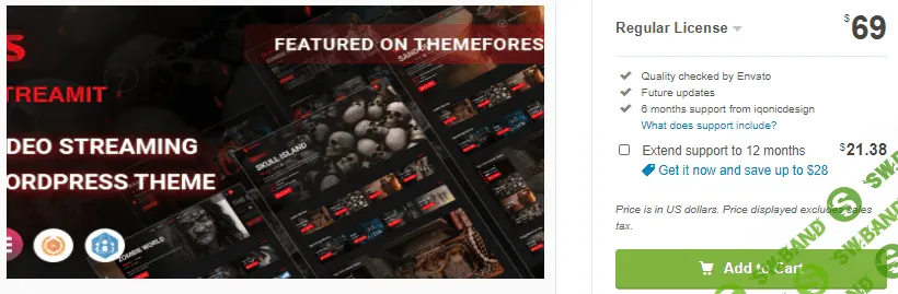 [Themeforest] Streamit v1.3.1 | тема WordPress для потокового видео + RTL (2021)