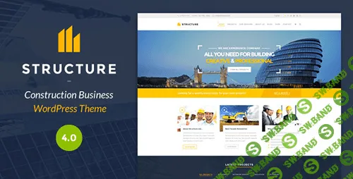 [themeforest] Structure v5.1 — cтроительство WordPress тема