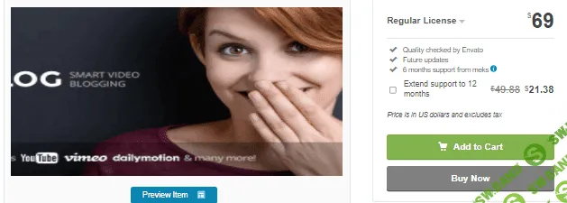 [themeforest] Vlog v2.4 - тема WordPress для видеоблогов и подкастов (2021)