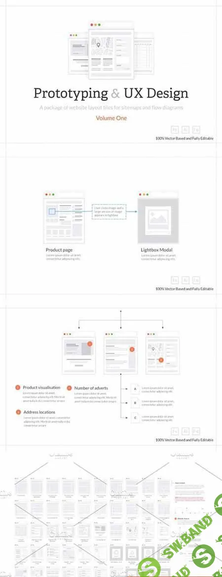 Tiles for Wireframes & Flowcharts V1