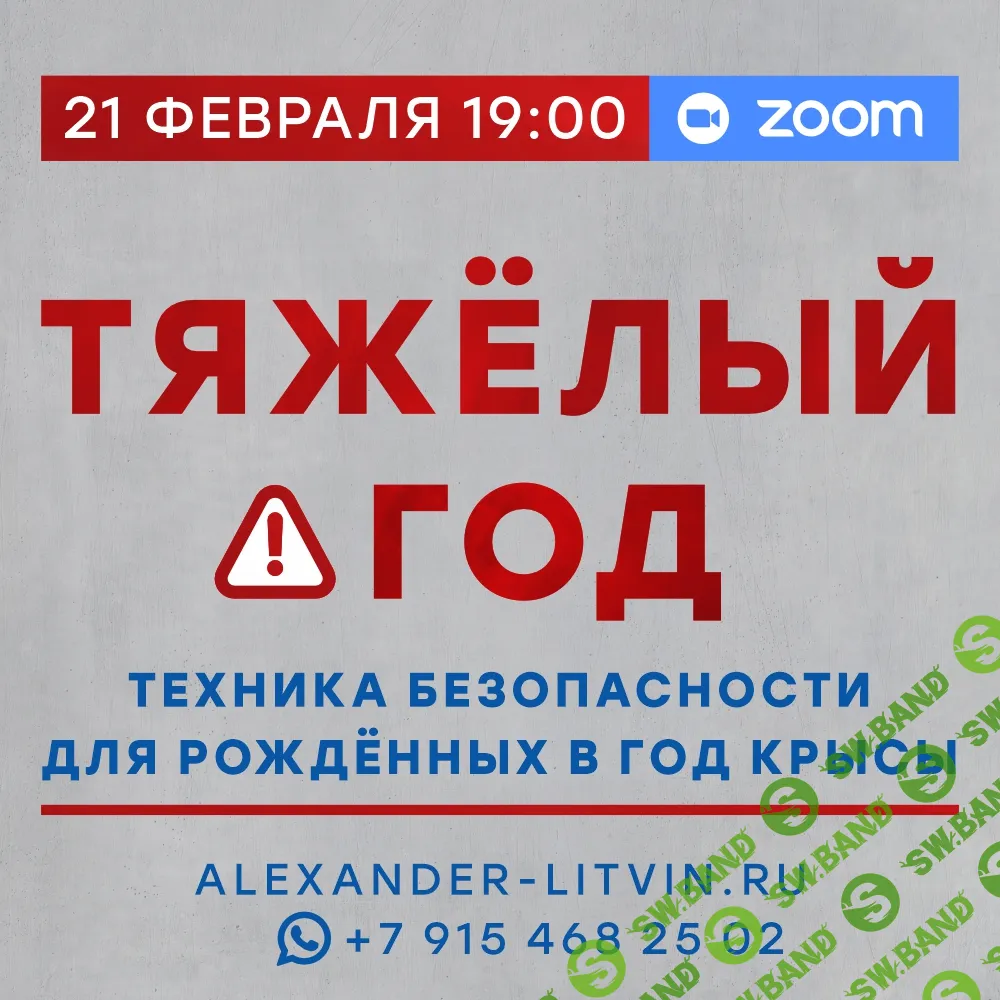 Тяжёлый год. Техника безопасности для рождённых в год Крысы [Александр Литвин]