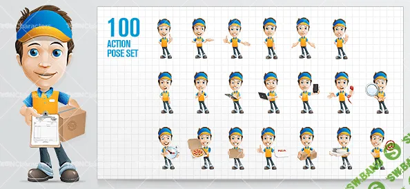 [tooncharacters] Персонаж для бизнеса "Курьер"