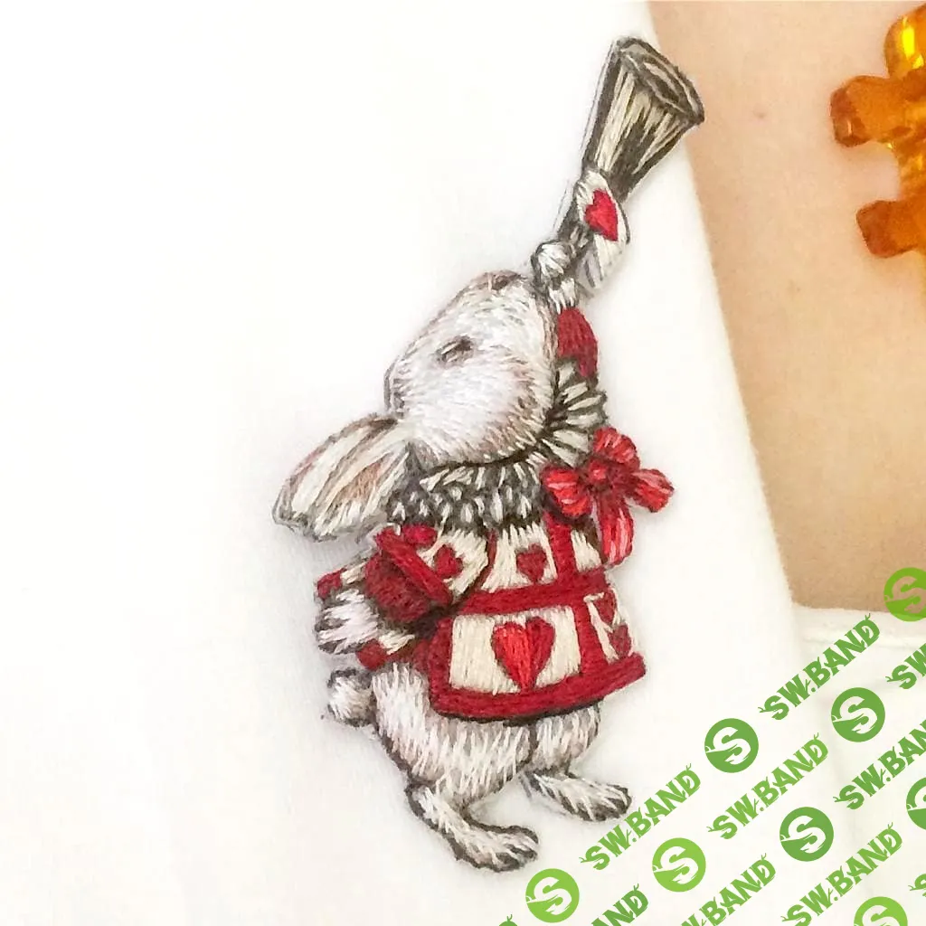 [Tvori Studio] Курс по вышивке броши «Кролик» (2020)