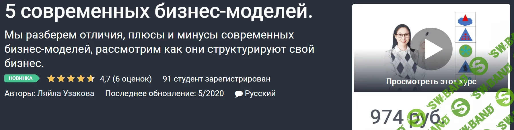 [Udemy] Ляйла Узакова - 5 современных бизнес-моделей (2020)