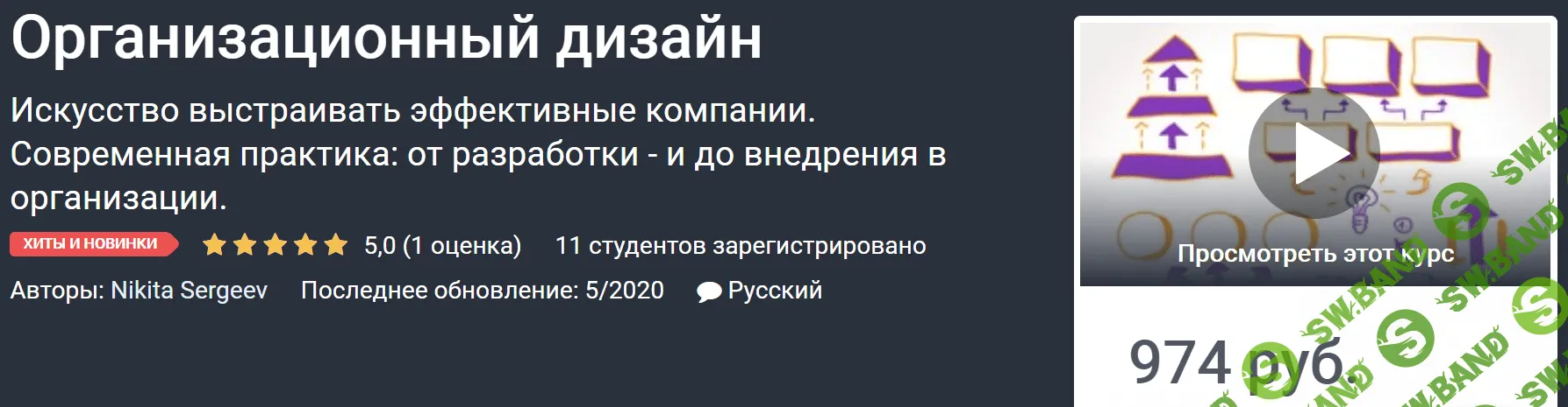 [Udemy] Никита Сергеев - Организационный дизайн (2020)