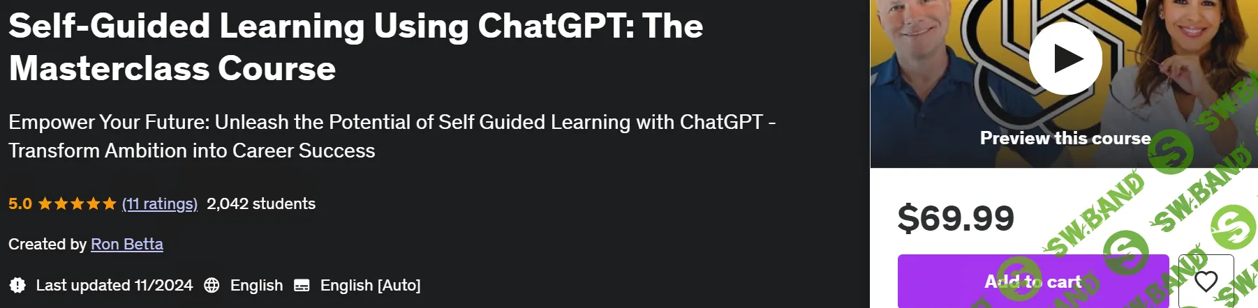 [udemy, Ron Betta] Самостоятельное обучение с использованием ChatGPT: мастер-класс (2024)