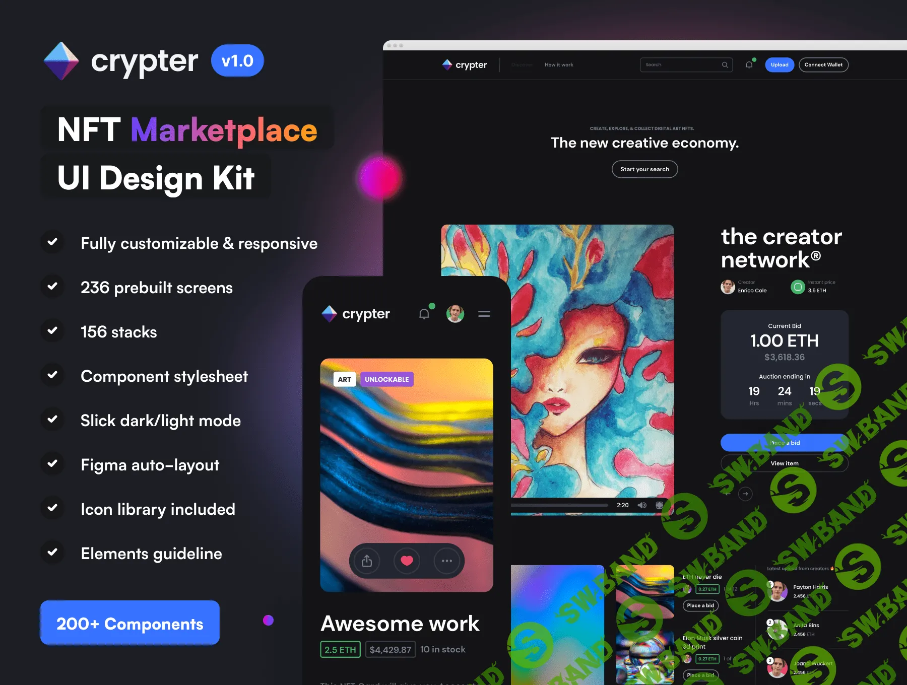 [UI8] Crypter - NFT Marketplace UI Kit