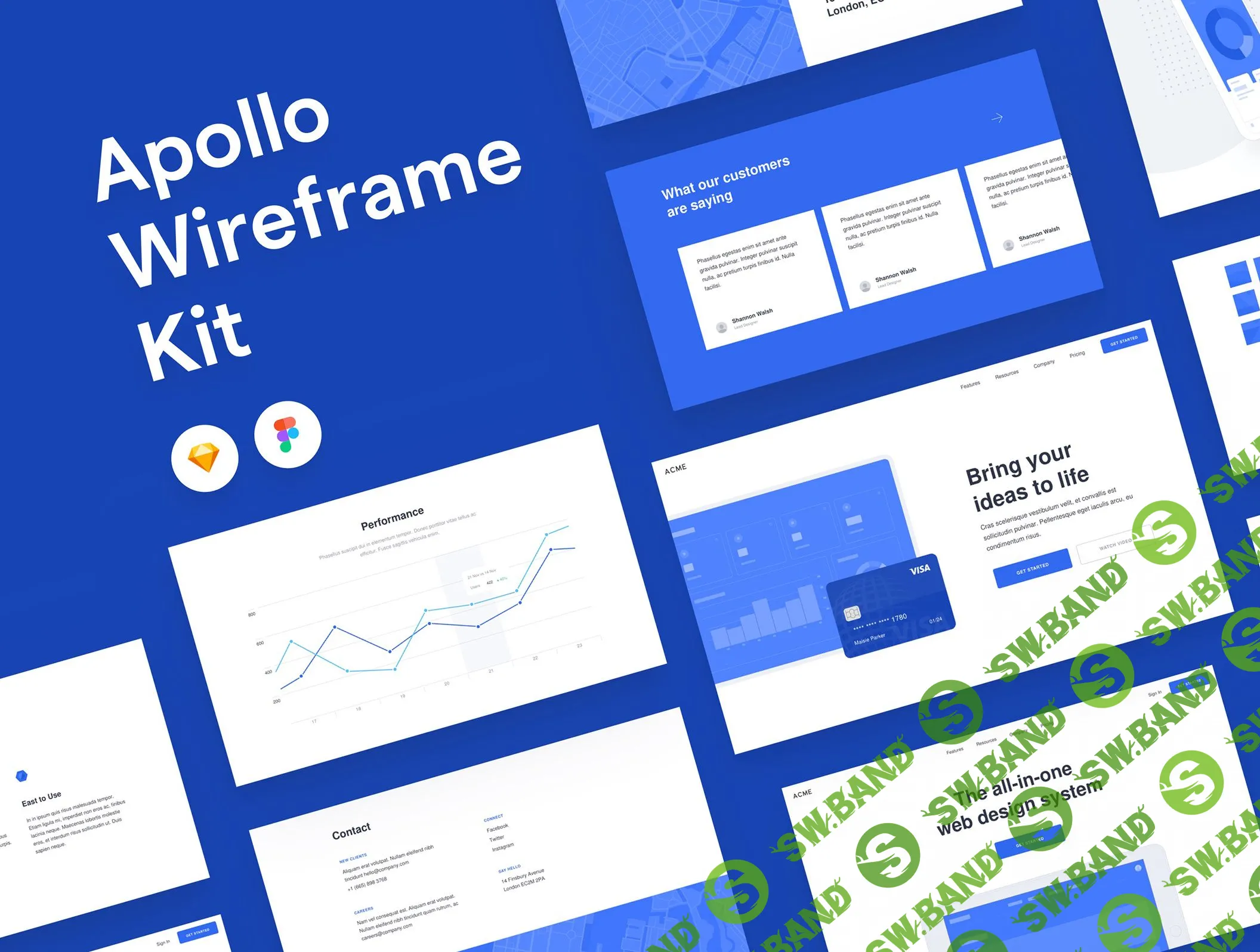 [UI8.net - Hello Graphic] Apollo Wireframe UI Kit