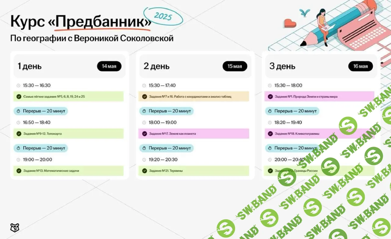 [Умскул, Вероника Соколовская] Предбанник по Географии ЕГЭ (2025)