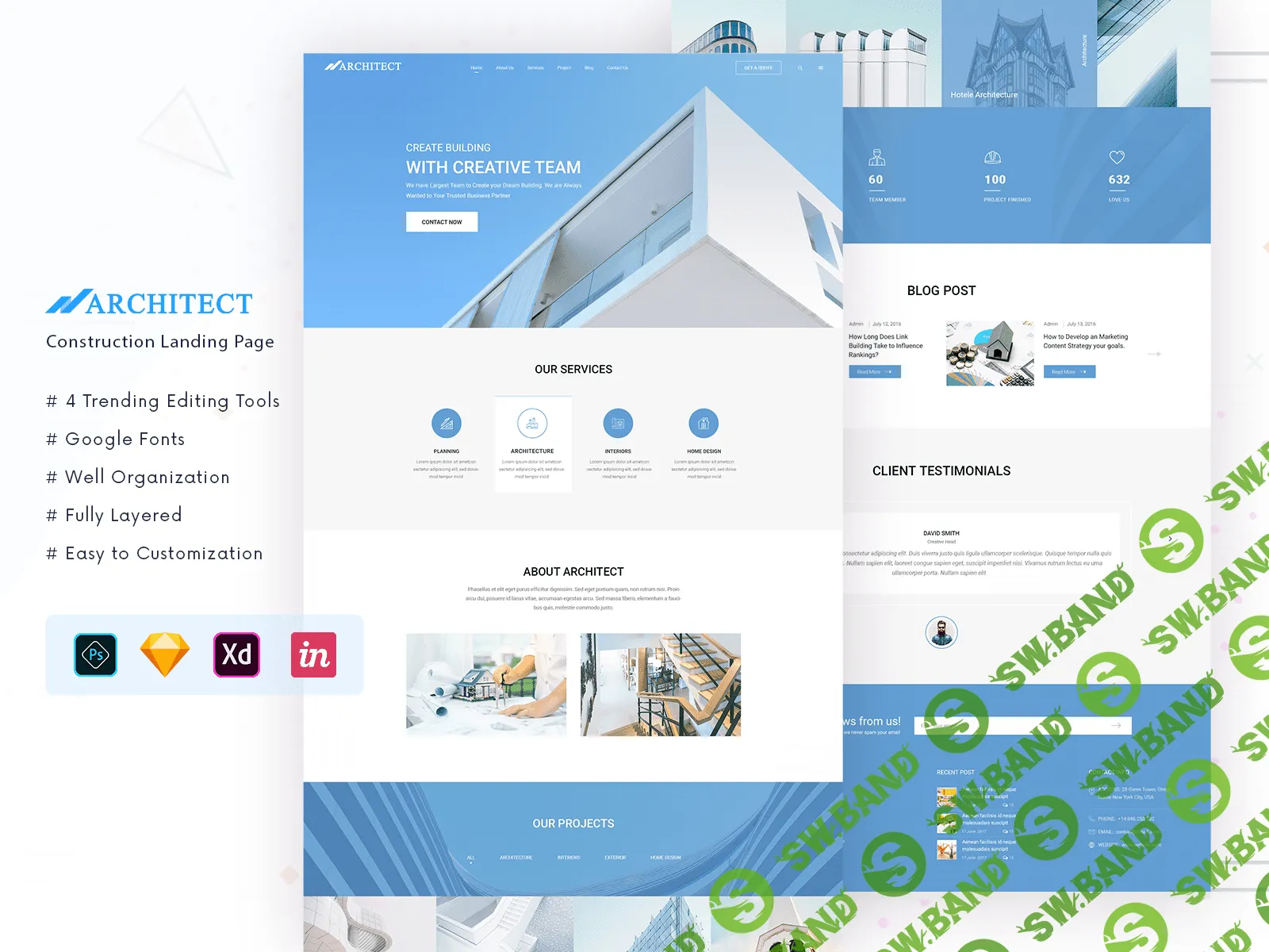 [Uplabs.com - Creative Hub] Construction Landing Page - Architect
