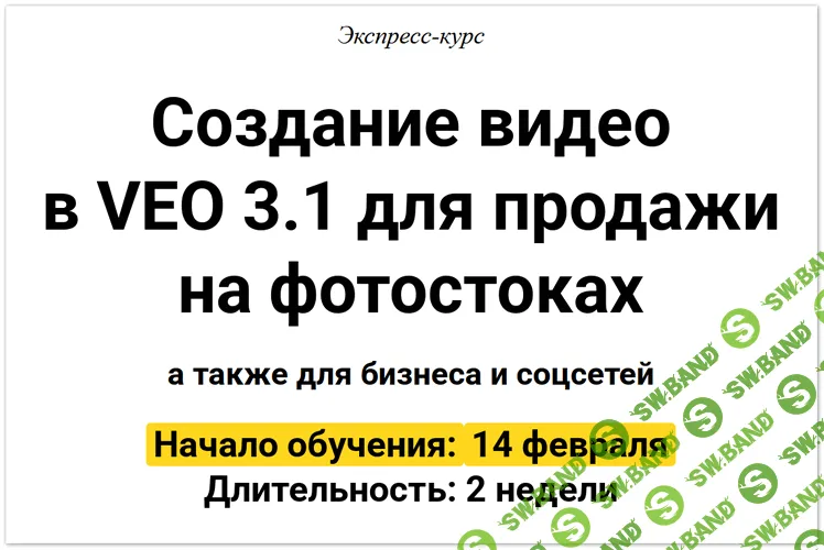 [Вадим Закиров] Создание видео в VEO 3.1 для продажи на фотостоках (2026)