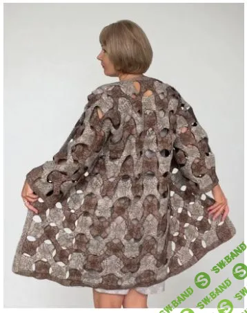 [Валяние] Пальто Зигзаги в технике Лабиринт [Шкатулочка] [Эмилия Пономарев]