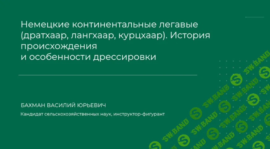 [Василий Бахман] Немецкие континентальные легавые (Дратхаар, лангхаар, курцхаар) (2023)
