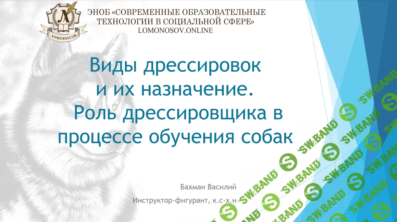 [Василий Бахман] Виды дрессировок и их назначение. Роль дрессировщика в процессе обучения собак (2023)