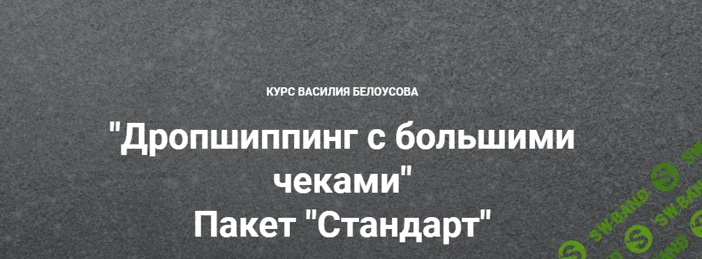 [Василий Белоусов] Дропшиппинг с большими чеками. Пакет Стандарт (2019)