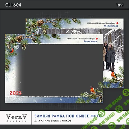 [VeraV] Набор CU-604. Зимняя рамка под общее фото (2024)
