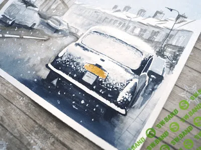 [Вероника Калачева] Акварельная зима. Автомобиль