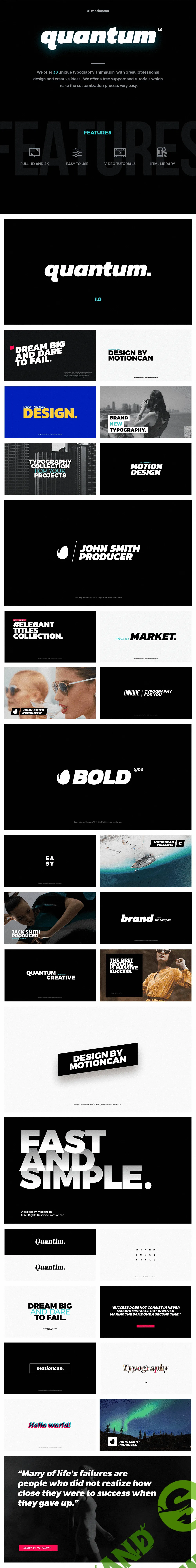 [videohive] Quantum | Animated Typography Pack