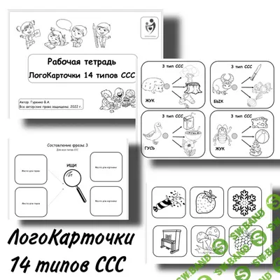 [Виктория Гуренко] Рабочая тетрадь. ЛогоКарточки 14 типов ССС (2025)